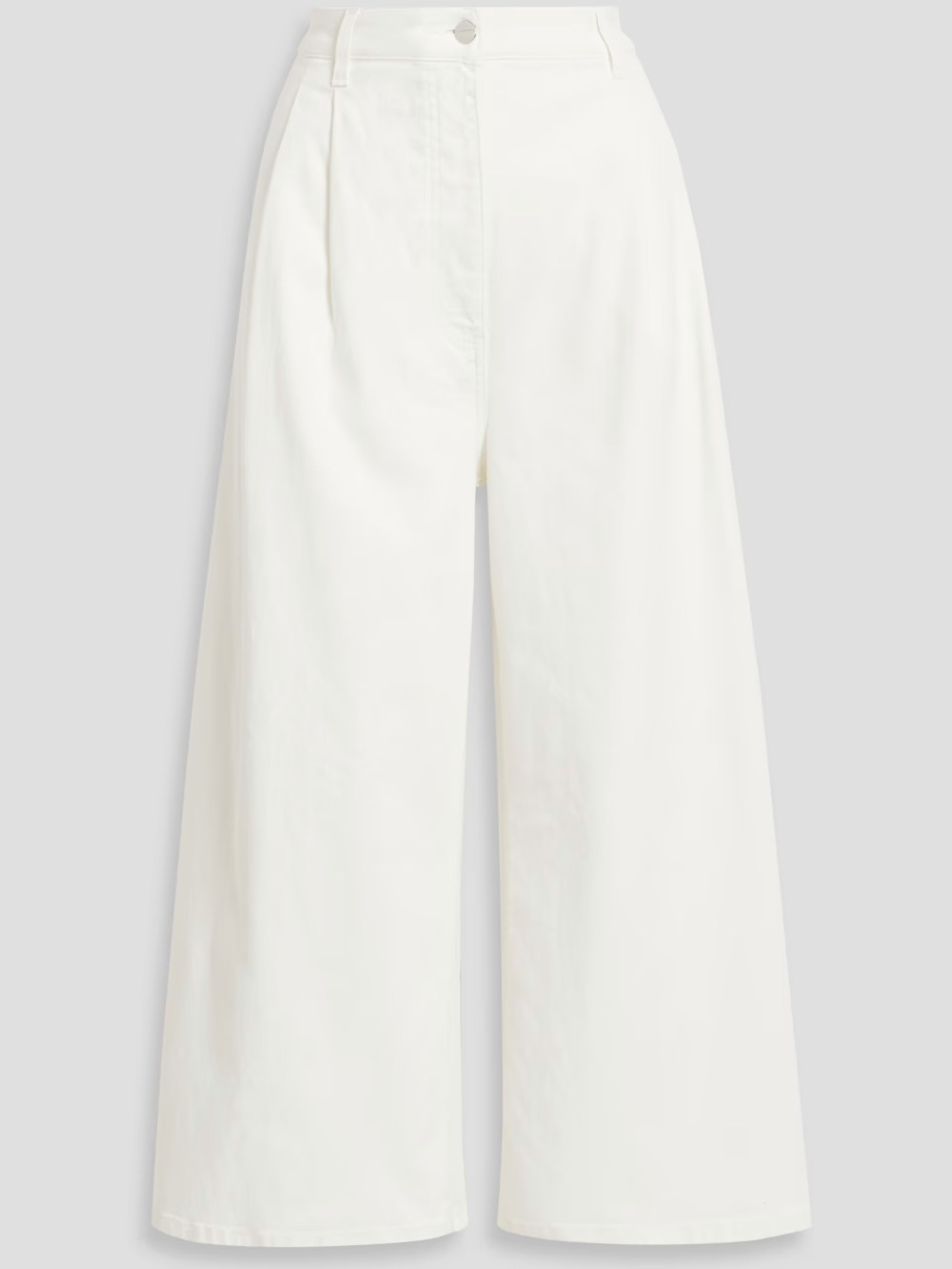 Altuzarra Cropped White Wide-Leg High-Rise Jeans *Flaws* Trending Sillohuette